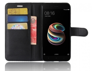 Xiaomi Mi A1 Lederhülle Portemonnaie Karten Etui schwarz