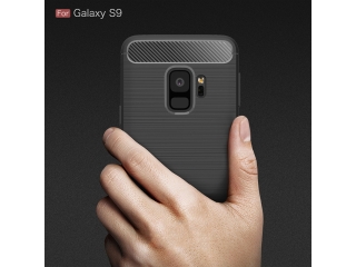 Samsung Galaxy S9 Carbon Gummi Hülle TPU Case schwarz
