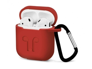 Apple Airpods Liquid Silikon Case Hülle rot