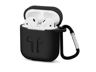 Apple Airpods Liquid Silikon Case Hülle schwarz