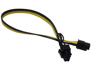 Grafikkarten Strom Kabel 6pin auf 8pin male/male 50cm für Netzteil