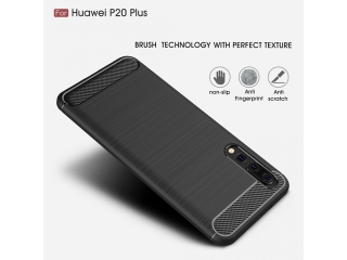 Huawei P20 Pro Carbon Gummi Hülle TPU Case schwarz