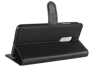 Xiaomi Redmi 5 Plus Lederhülle Portemonnaie Karten Etui schwarz