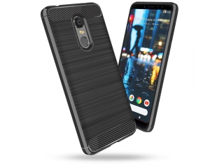 Xiaomi Redmi 5 Plus Carbon Gummi Hülle TPU Case schwarz