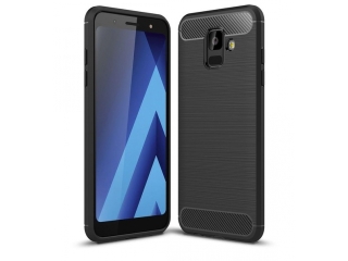 Samsung Galaxy A6 2018 Carbon Gummi Hülle TPU Case schwarz