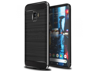 Samsung Galaxy A6 2018 Carbon Gummi Hülle TPU Case schwarz