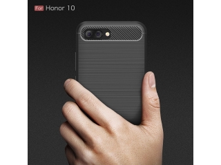 Honor 10 Carbon Gummi Hülle TPU Case schwarz