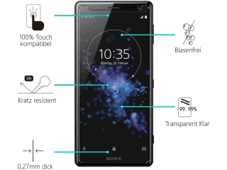 Sony Xperia XZ2 Compact Folie Panzerglas Screen Protector