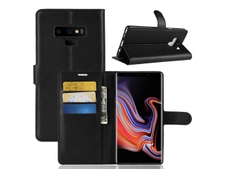 Samsung Galaxy Note9 Lederhülle Portemonnaie Karten Etui schwarz