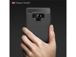 Samsung Galaxy Note9 Carbon Gummi Hülle TPU Case schwarz