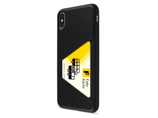 Artwizz TPU Card Case iPhone Xs Max Hülle mit Kreditkartenfach schwarz