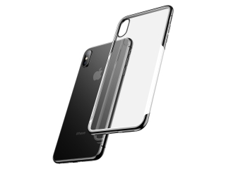 Baseus iPhone Xs Max Gummi Hülle dünnes 0.8mm Case schwarz transparent