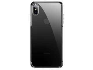 Baseus iPhone Xs Max Gummi Hülle dünnes 0.8mm Case schwarz transparent