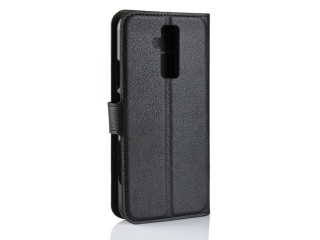 Huawei Mate 20 Lite Lederhülle Portemonnaie Karten Etui schwarz