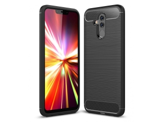 Huawei Mate 20 Lite Carbon Gummi Hülle TPU Case schwarz