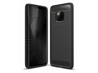 Huawei Mate 20 Pro Carbon Gummi Hülle TPU Case schwarz