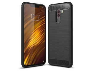 Xiaomi POCOPHONE F1 Carbon Gummi Hülle TPU Case schwarz