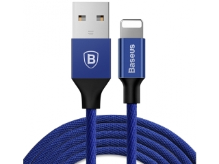 Baseus Nylon Lightning USB PC Ladekabel Datenkabel 1.8 Meter - blau
