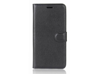 Huawei P Smart Lederhülle Portemonnaie Karten Etui schwarz