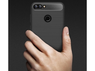 Huawei P Smart Carbon Gummi Hülle TPU Case schwarz