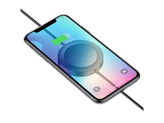 Baseus 2in1 Wireless Charger mit integriertem Lightning Kabel schwarz