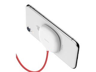Baseus Saugnapf Qi Ladegerät Suction Cup Wireless Charger weiss
