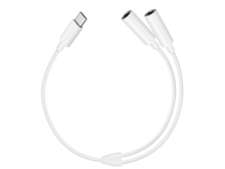 USB-C / Type-C auf 2x 3.5mm Kopfhörer AUX Buchse Kabel Adapter Klinke