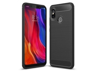 Xiaomi Mi 8 Carbon Gummi Hülle TPU Case schwarz