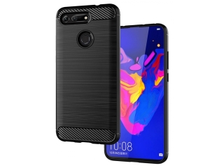 Honor View 20 Carbon Gummi Hülle TPU Case schwarz