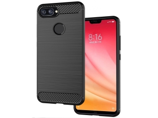Xiaomi Mi 8 Lite Carbon Gummi Hülle TPU Case schwarz