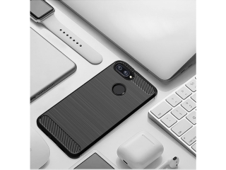 Xiaomi Mi 8 Lite Carbon Gummi Hülle TPU Case schwarz