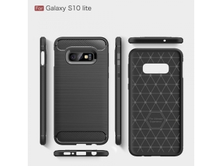 Samsung Galaxy S10e Carbon Gummi Hülle TPU Case schwarz
