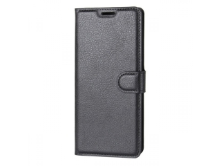 Oppo RX17 Neo Lederhülle Portemonnaie Karten Etui schwarz