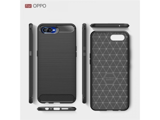 Oppo RX17 Neo Carbon Gummi Hülle TPU Case schwarz