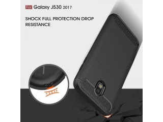 Samsung Galaxy J5 2017 Carbon Gummi Hülle TPU Case schwarz