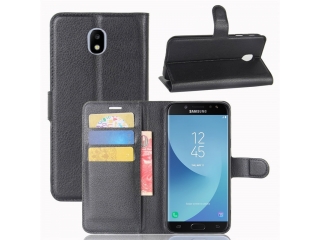 Samsung Galaxy J5 2017 Lederhülle Portemonnaie Karten Etui schwarz