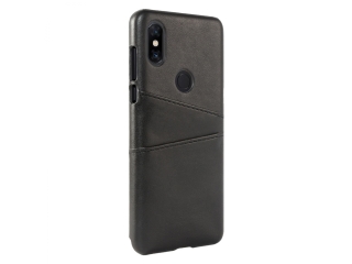 Xiaomi Mi Mix 3 Leder Case Hülle für Bank & Kreditkarten schwarz