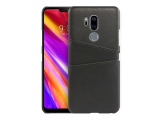 CardCaddy LG G7 ThinQ Leder Backcase mit Kartenfächern schwarz