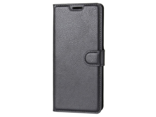 Samsung Galaxy J6+ Lederhülle Portemonnaie Karten Etui schwarz