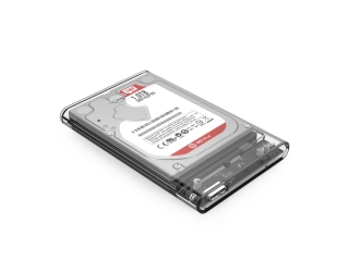 Orico USB 3.0 SSD / HD Gehäuse 2.5" Festplatte mit Kabel - transparent
