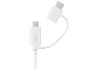 Samsung Combo USB C / Micro USB Lade Kabel 2in1 Set 1.5m in Retail Box