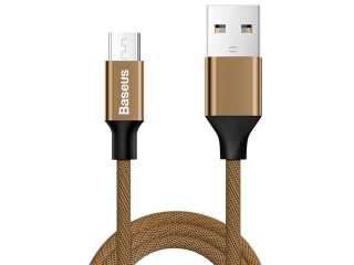 Baseus Nylonfaser Micro USB Lade Kabel und USB Datenkabel 1.5m braun