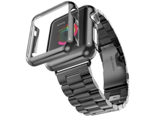 Apple Watch 38mm Ultra Thin Hard Case Frame Hülle schwarz