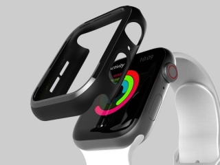 Apple Watch 44mm Ultra Thin Hard Case Frame Hülle schwarz