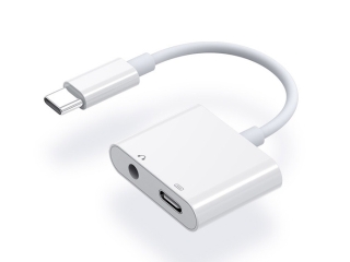 USB-C 3.5 mm Klinke AUX Adapter mit 24-bit 96kHz DAC & Charge-In