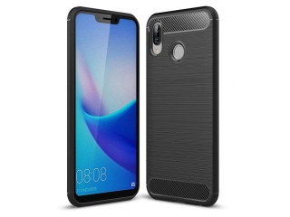 Honor Play Carbon Gummi Hülle TPU Case schwarz