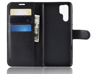 Huawei P30 Pro Lederhülle Portemonnaie Karten Etui schwarz