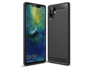 Huawei P30 Pro Carbon Gummi Hülle TPU Case schwarz