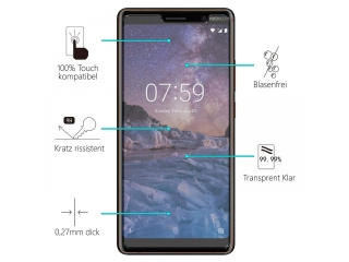 Nokia 7 Plus Folie Panzerglas Screen Protector
