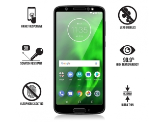 Motorola Moto G6 100% Vollbild Panzerglas Schutzfolie 2.5D 9H